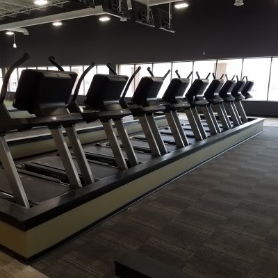 row of treadmills